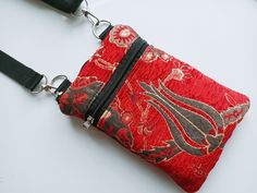 Tulip Crossbody Bag, Red iPhone 12 Pro Max, XS Max, iPhone 11 Pro, XR, XS, Red Passport cover, Travel Bag, Smartphone Case, Phone Sleeve. Red Portable Crossbody Phone Bag, Red Crossbody Phone Bag, Red Rectangular Phone Bag For Everyday Use, Red Phone Shoulder Bag With Adjustable Strap, Red Phone Bag For Gift, Red Portable Phone Bag For Gift, Red Portable Phone Bag As Gift, Red Rectangular Portable Phone Bag, Red Shoulder Phone Bag With Adjustable Strap