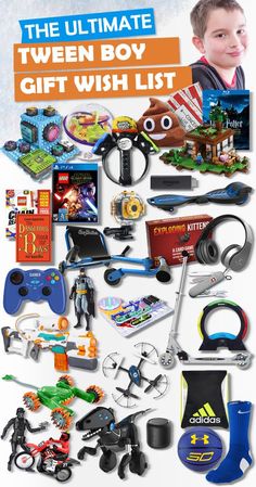 the ultimate boy gift wish list includes toys, games and gifts for boys to play with