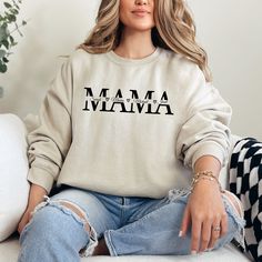 Custom Mama Sweatshirt, Personalized Mom Sweater, Custom Name Sweat, Mother's Day Gift, Personalized Name Sweater, New Mom Gift,Gift For Mom Step into the vibrant world of VERACLOTHING! PRODUCT DETAILS Indulge in our meticulously crafted sweatshirts and hoodies, where every detail is carefully considered and double-needle stitching ensures lasting durability. Embrace the cozy, unisex design, expertly crafted from a blend of 50% cotton and 50% polyester for the ultimate comfort experience. HOW TO Name Sweater, Mama Sweater, Mom Sweater, Mama Sweatshirt, New Mom Gift, Dad Life, Mom Sweatshirt, Sweatshirts And Hoodies, Beige Sweater