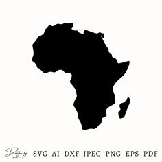 a black and white map of africa with the word sval dxf png eps