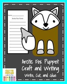 an artic fox puppet craft and writing activity