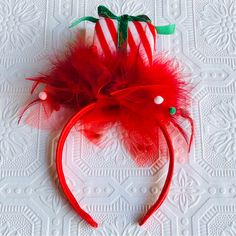 Christmas Celebrate It Holiday Headband Festive Headpiece Christmas Headband In The Shape Of A Christmas Present. Perfect Head Accessory To Wear For An Ugly Christmas Sweater Event. Size Is More Appropriate For Kids/Teens But May Also Fit Some Adults. Please Reference Pics For Item Condition & Measurements. Open To Offers, Bundle Items To Receive A Discount. Pet/Smoke Free Home. 11192213 Diy Holiday Hair Accessories, Diy Tutu Adult, Christmas Headband Diy, Christmas Headdress, Christmas Headpiece, Handmade Valentine Gifts, Reindeer Horns, Christmas Headbands, Holiday Headbands