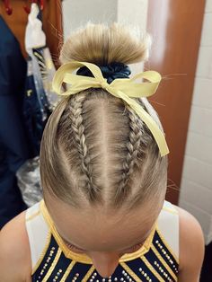 Hair trends, gymnastics hair, sports hair, athletic hair, hair braids, hair inspo, 2024 hair, slick hair, slick bun, hair ideas, soccer hair, field hockey hair, lacrosse hair, basketball hair, volleyball hair, softball hair, braid ideas, game day hair, easy hair Hair For Gymnastics Meets, Simple Gymnastics Meet Hair, Easy Gymnastics Hairstyles, Gymnastics Hairstyles For Competition, Hockey Hairstyles, Hair Braid Ideas, Competition Hairstyles, Lacrosse Hair