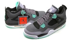 Air Jordan 4 Retro - "Green Glow" Jordan 4 Retro, Air Jordan 4, Air Jordan 4 Retro, Green Accents, Dc Sneaker, Air Jordan Sneaker, Air Jordan, Men's Fashion, Pinterest Likes