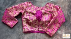 Pink brocade crop top with full sleeves Banarasi Silk Long Sleeve Blouse Piece For Wedding, Elegant Long Sleeve Padded Crop Top, Elegant Long Sleeve Banarasi Silk Blouse Piece, Festive Long Sleeve Banarasi Silk Choli, Festive Banarasi Silk Long Sleeve Choli, Festive Banarasi Silk Choli With Long Sleeves, Long-sleeved Banarasi Silk Choli For Festivals, Long Sleeve Banarasi Silk Choli For Festivals, Banarasi Silk Lehenga With Padded Blouse