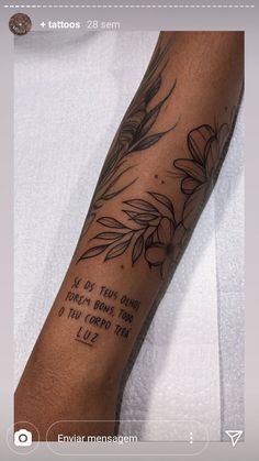 a person with a tattoo on their arm