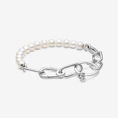 Pandora ME Marry Me Double Link and Treated Freshwater Cultured Pearl Bracelet Set Pandora Pearl, Pandora Me, Cultured Pearl Bracelet, Jewellery Gift, Gift Sets, Marry Me, Pearl Bracelet, Bracelet Set, Fresh Water