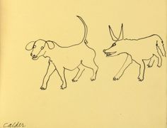 a drawing of two dogs standing next to each other