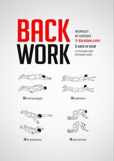 an exercise poster with instructions to do back work