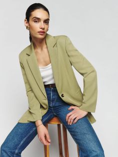 Women's New Clothing | Reformation Mission Fits, Blazer Outfits, Blazer Fashion