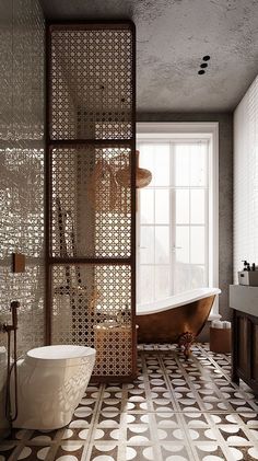 Talk about a luxurious soak! Interior Design Per La Casa, Bad Inspiration, Ideas Vintage, Bath Room, Style At Home, Decor Minimalist, Bathroom Style, Vintage Garden, Beautiful Bathrooms