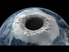 an eyeball is shown in the middle of the earth's surface, as seen from space