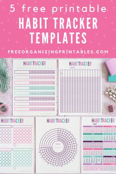 the free printable habit tracker templates for kids