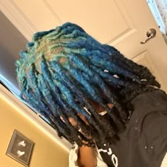 Summer Loc Colors, Midnight Blue Locs, Dreadlocks Dyed, Dyed Locs Ideas, Locs Colors, Loc Colors, Dyed Locs, Dyed Dreads, Dreadlocks Hair Care