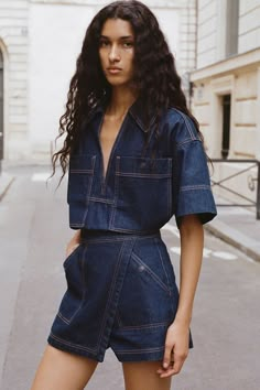 Mode Kimono, Jeans Overall, Denim Ideas, Shona Joy, Denim On Denim, Wardrobe Edit