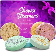 Indulge in a luxurious shower experience with Cleverfy Shower Steamers Aromatherapy - a set of 6 shower bombs with essential oils. Perfect for self-care and relaxation, these shower steamers are also great as teacher appreciation and Mother's Day gifts. The purple set offers a variety of scents to enhance your shower routine and promote overall well-being. Custome Gifts, Oils For Relaxation, Shower Tablets, Aromatherapy Gift Set, Essential Oil Gift Set, Stocking Stuffers For Adults, Purple Set