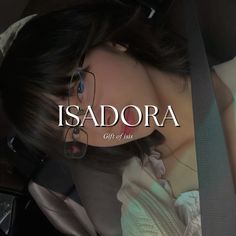 an ad for isadora featuring a woman with glasses