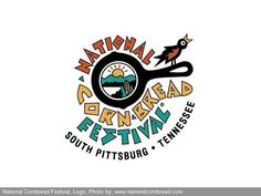 the national cornbread festival logo with an image of a bird on top of it