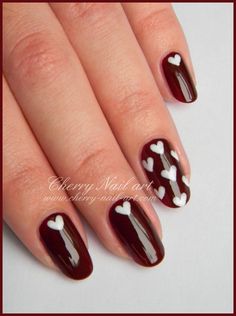 Cherry Nail, Cherry Nail Art, Cherry Nails, Art Resources, Art Nails, St Valentin, Nail Paint, Paint Ideas, Valentines Nails