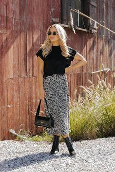 Black Leopard Print Midi Skirt - Magnolia Boutique Leopard Skirt Outfit, Leopard Midi Skirt, Leopard Print Midi Skirt, Sorority Rush Outfits, Rush Outfits, Midi Skirt Black, Gameday Dress, Leopard Skirt, Casual White Dress