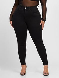 Plus Size Jeans & Denim | Fashion to Figure Size 12 Fashion, Printed Flare Pants, Smaller Waist, Striped Wide Leg Pants, Fashion Bottoms, Fashion To Figure, Plus Size Black, Plus Size Pants, Plus Size Skirts