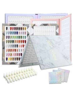 160/216/320 Colors Fake Nails Tips Display Book Nail Polish Storage Book False Nail Styles Showing Book With 240PCS/480PCS Fake Nails Tools And 200/300/400Number Sticker Label For Nail Polish Color Multicolor    Non-woven Fabric  Nail Display   Nail,Hand & Foot Care, size features are:Bust: ,Length: ,Sleeve Length: Nail Display, Nail Dust Collector, Gel Nail Polish Colors, Nail Salon Decor, Nail Polish Organizer, Nail Polish Storage, Model Nails, Nails Tools, Nails Tips