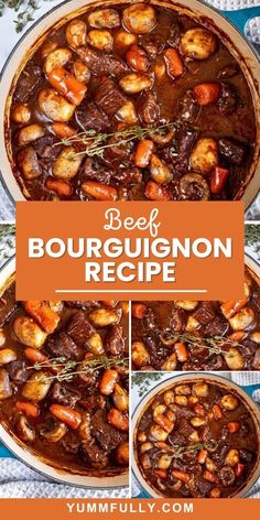 This is what authentic French beef bourguignon should taste like! If you are a fan of beef stews, you will love this one. It is the ultimate beef stew recipe with a rich red wine-infused sauce. This truly is restaurant-style food! Best Beef Bourguignon Recipe, French Beef Bourguignon, Beef Stew Wine, Ultimate Beef Stew, French Beef Stew, Beef Stews, Beef Bourguignon Recipe, Potted Beef, Beef Stew Recipe