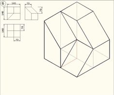 a drawing of a cube is shown with measurements