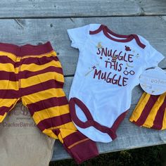 Brand New, I Purchased This And Then My Son Was Finally Out Of 18 Months So He Never Got To Wear It And I Never Remembered To Return So Here We Are. It's A Super Cute Set! Comes With A Bodysuit, Leggings, And Hat. I Even Kept It In The Cracker Barrel Bag So It Comes With That Too. Great Gift For A Harry Potter Mom Or Dad To Be! Harry Potter Mom, Harry Potter Muggle, Bodysuit Leggings, Dad To Be, Old Country Stores, Barrel Bag, Cracker Barrel, Cute Sets, My Son