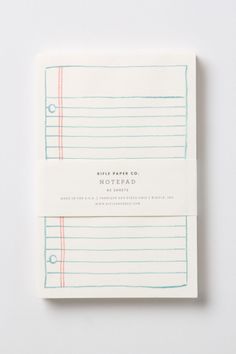 a notebook with writing on it and the words, little paper co notpadd