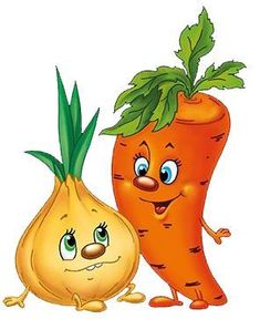 two cartoon carrots with faces next to each other