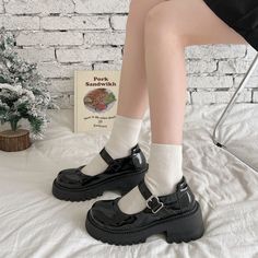 Overview:
 
 Unique design, stylish and beautiful.
 
 Good material, comfortable feet.
 
 A variety of colors, any choice.
 
 
 Specification:
  
 
 Upper material:
 
  Pu
  
 
 Sole material:
 
  Rubber
  
 
 Applicable Gender :
 
  Women
  
 
 Style: 
 
  Japanese
  
 
 Color : 
 Black (shiny leather with socks),Black (matte with socks)


 
  
 


 
  
   Size Information:
   
  
 
 
  Size: 35,36,37,38,39
  
 
 Heel height : Middle heel (3-5CM)


 


 
 Package Content:
 
 1 pair x shoes Japanese Colors, Green Tank Top, Thick Heel, Fitness Watch, School Shoes, Thick Heels, Rubber Heels, Platform Pumps, Black Pumps