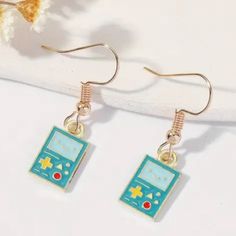 Adventure Time - Bmo Earrings - Nwt - Measurements In Pics Beer Necklace, Time Jewelry, Interlocking Circle Necklace, Gold Circle Necklace, Pandora Necklace, Neutral Eyeshadow Palette, Neutral Eyeshadow, Trending Necklaces, Fringe Necklace