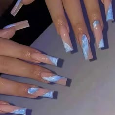 Ballerina Acrylic Nails, Nagel Tips, Manicure Diy, Coffin Press On Nails, Fake Nails With Glue, Ballerina Nails, Girls Nails, Stick On Nails, Nail Art Hacks