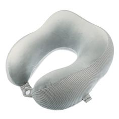 an inflatable neck pillow on a white background