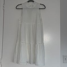 Nwot White High Neck Guaze Dress, Size Small. Adorable Pomander Place Dress, Size Small Never Worn. Perfect For Bachelorette, Bridal Shower, Baby Shower, Etc! Tuckernuck Dress, High Neck Mini Dress, Place Dress, Shower Baby, Bridal Shower, Colorful Dresses, High Neck, White Dress, Baby Shower