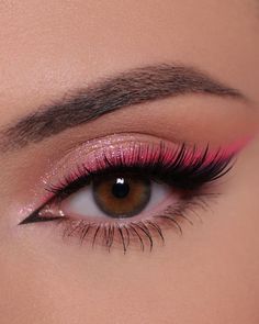 Barbiecore Aesthetic Makeup, Eye Make Up For Double Eyelids, Party Makeup Ideas, Carnaval Make-up, Maquillage Yeux Cut Crease, Drag Make-up, Awesome Makeup, Barbie Vibes