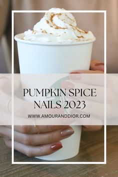 Pumpkin Spice Nail Inspo #pumpkinspicenails #fallnails #septembernails #octobernails #pumpkinspicelatte Spice Nails, Pumpkin Spice Nails