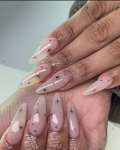 Nails With Stones, Stars Nails, White French Nails, Uñas Ideas, Nail Stuff, Soft Nails, Jewelry Accessories Ideas, Star Nails