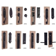 several different types of door handles and knobs