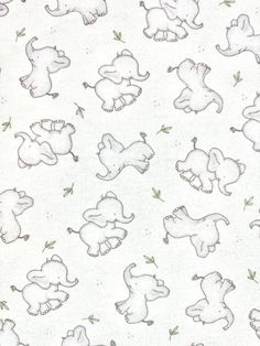 a drawing of elephants on a white background