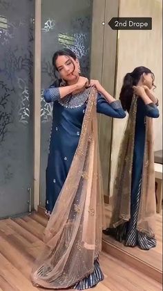 How to wear dupatta on Suit different ways ll Style ll Women ll @eshitalifestylediary935 Winter Party Wear For Women, How To Tie Dupatta With Suit, Dupatta Draping Styles On Dress, How To Wear Heavy Dupatta, How To Carry Heavy Dupatta On Suit, Ways To Carry Dupatta On Suit, Dupatta Wearing Style On Kurti, Wedding Suits For Women Indian