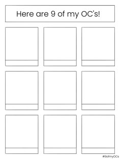 there are 9 different squares that can be found in the worksheet for this activity