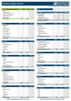 a printable budget sheet for the month in which you can use it to make money