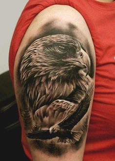 an eagle tattoo on the arm