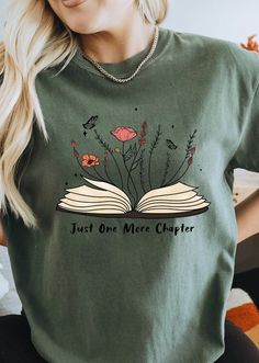 This Just One More Chapter T-shirt is the perfect Christmas gift for any book lover. With its comfortable fit and classic crew neckline, this garment-dyed tee is ideal for cozying up with a book or simply lounging around. A must-have for anyone who enjoys a good read during the holiday season. Product features - Available in sizes S to 4XL for the perfect fit - Double-needle stitching for durability - Fabric dyed after construction for a soft feel - Made with 100% US cotton for long-lasting comfort - Relaxed fit suitable for casual and semi-formal wear Care instructions - Machine wash: cold (max 30C or 90F) - Do not bleach - Tumble dry: low heat - Iron, steam or dry: low heat - Do not dryclean Just One More Chapter, Semi Formal Wear, One More Chapter, Literary Gifts, How To Dye Fabric, Book Lover, Perfect Christmas, Formal Wear, Book Club