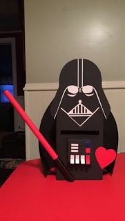 a darth vader card box with a heart on it