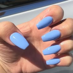 Blue Acrylic Nails, Acrylic Coffin, Blue Nail, Acrylic Nail Art