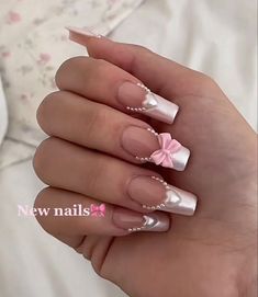 Her Nails, Classy Acrylic Nails, Pearl Nails, Kawaii Nails, Pretty Acrylic Nails, Short Acrylic Nails