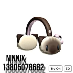 the headphones are designed to look like an animal with ears and paws on it